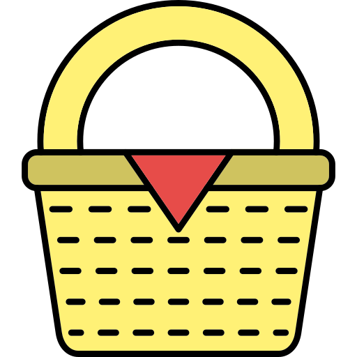 cesta de picnic Generic Thin Outline Color icono