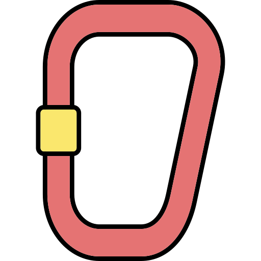 Carabiner Generic Thin Outline Color icon
