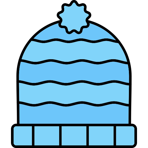 sombrero de lana Generic Thin Outline Color icono