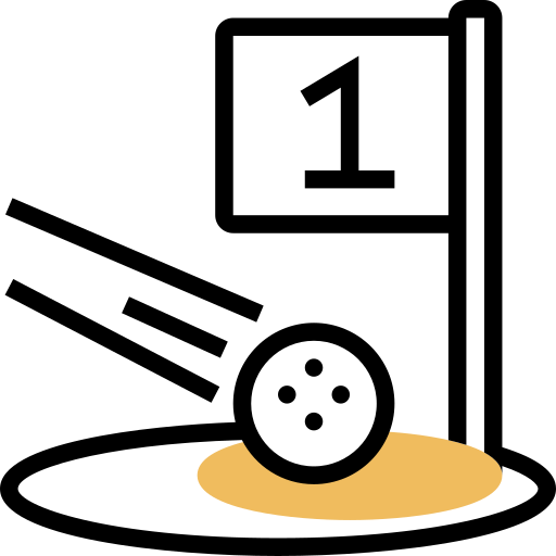 hoyo de golf Meticulous Yellow shadow icono