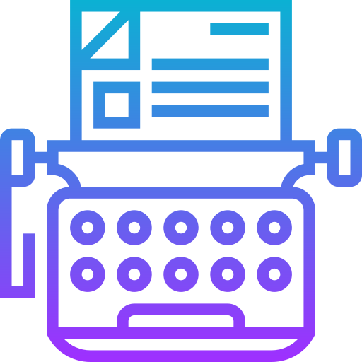 schrijfmachine Meticulous Gradient icoon