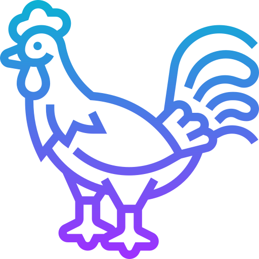 Gallic rooster Meticulous Gradient icon