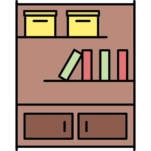 Shelf Generic Thin Outline Color icon
