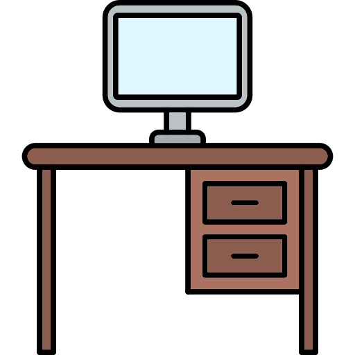 escritorio Generic Thin Outline Color icono