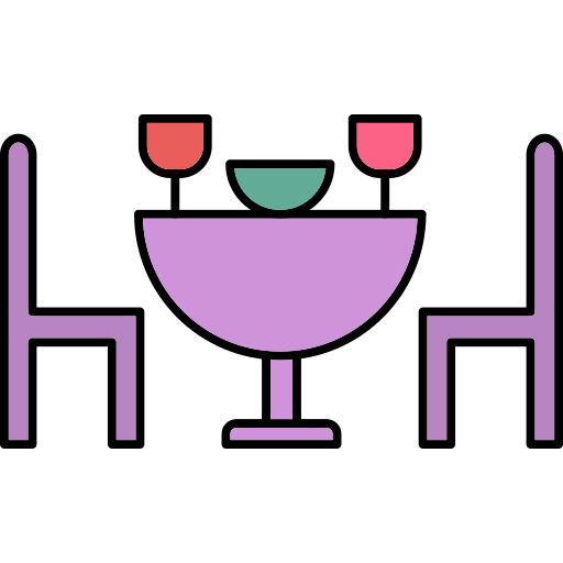 keukentafel Generic Thin Outline Color icoon