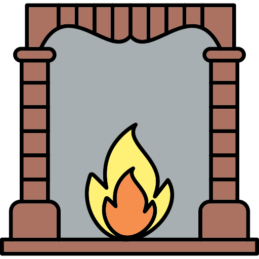 暖炉 Generic Thin Outline Color icon