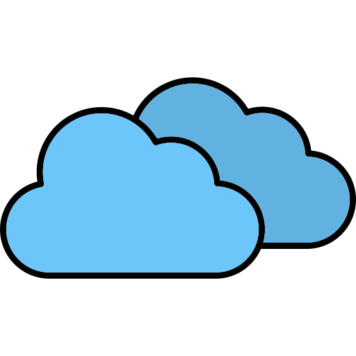 Clouds Generic Thin Outline Color icon
