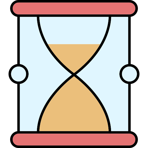 Hourglass Generic Thin Outline Color icon