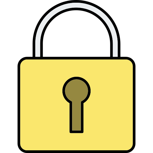 Locked Generic Thin Outline Color icon