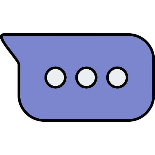 메시징 Generic Thin Outline Color icon