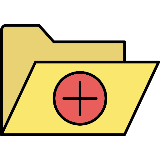 Folder Generic Thin Outline Color icon