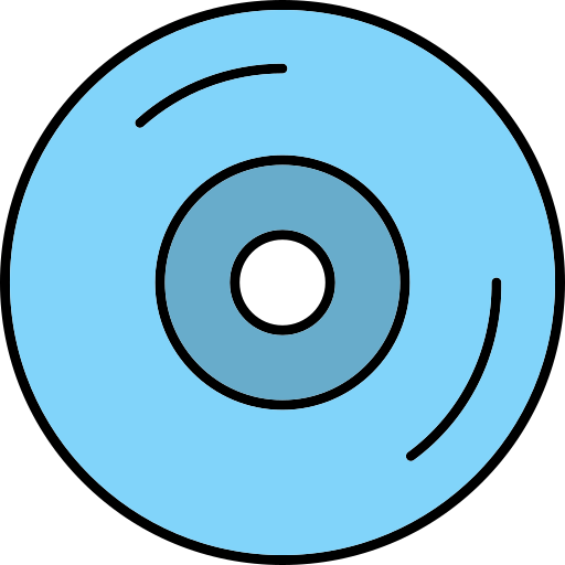 disco compacto Generic Thin Outline Color icono
