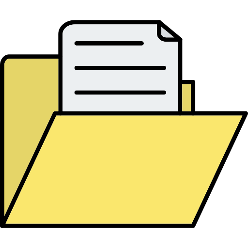 File Generic Thin Outline Color icon