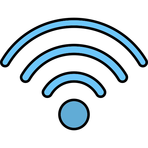 wifi Generic Thin Outline Color icoon