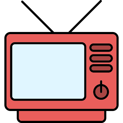 Television Generic Thin Outline Color icon