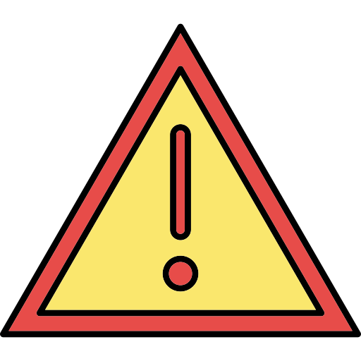 advertencia Generic Thin Outline Color icono