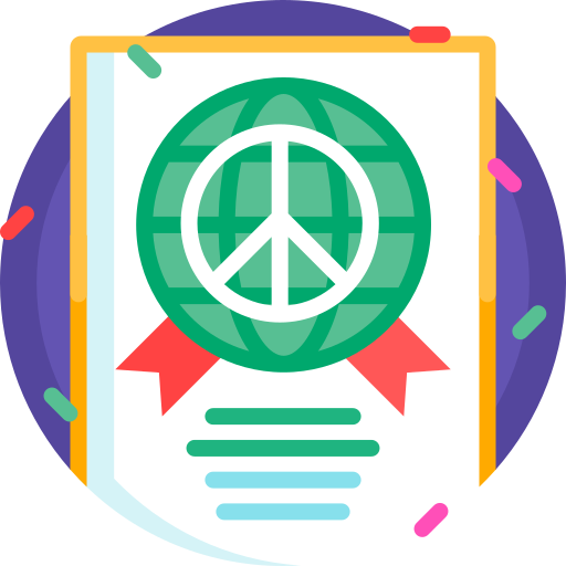 traktat pokojowy Detailed Flat Circular Flat ikona