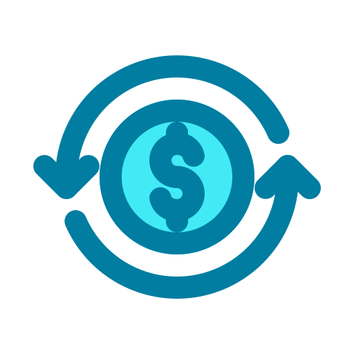 Transfer money Generic Blue icon