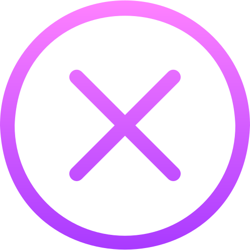 przycisk x Basic Gradient Lineal color ikona