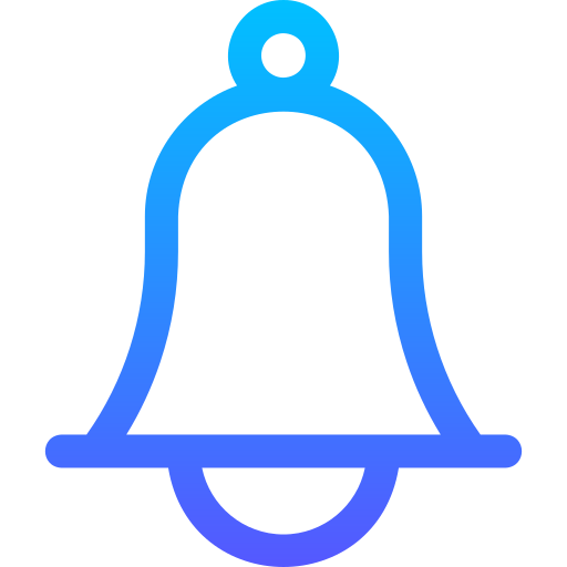 Notification bell Basic Gradient Lineal color icon