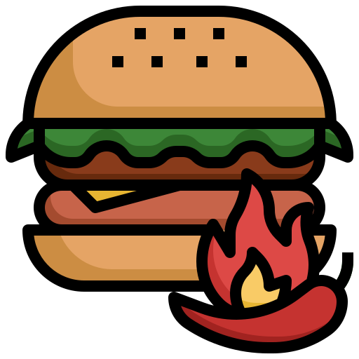 burgery Surang Lineal Color ikona