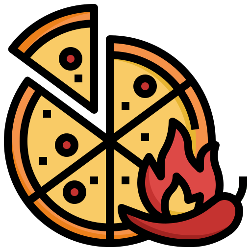 pizza Surang Lineal Color icon