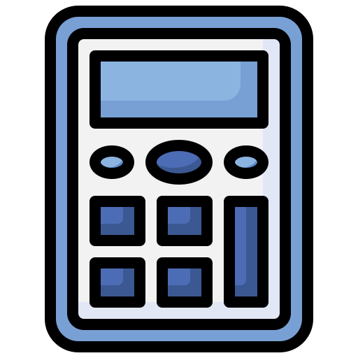 kalkulator Surang Lineal Color ikona