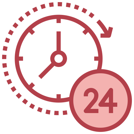 24 hours Surang Red icon