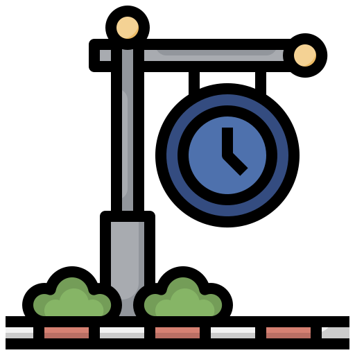 Clock Surang Lineal Color icon