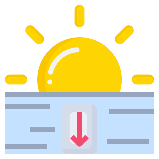 Sunset Surang Flat icon