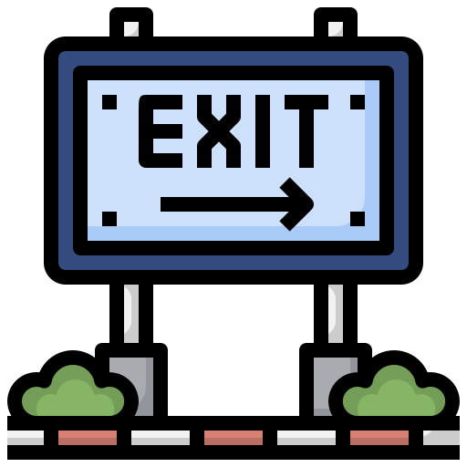 Exit Surang Lineal Color icon