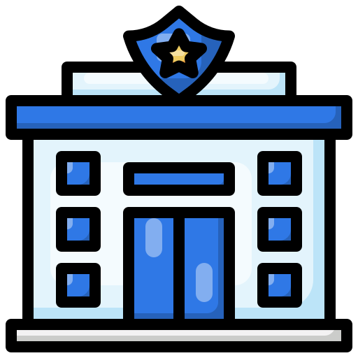 polizeistation Surang Lineal Color icon