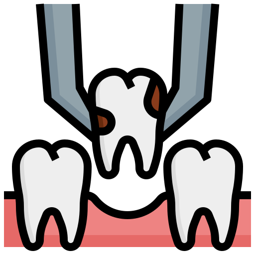 extracción dental Surang Lineal Color icono