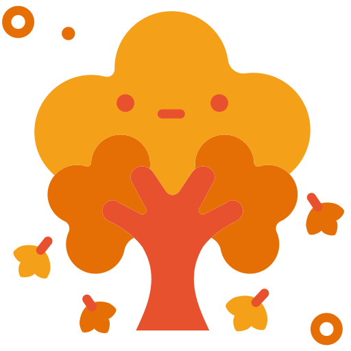 arbre d'automne Generic Flat Icône