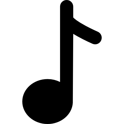 musiknote schwarzes symbol Basic Rounded Filled icon