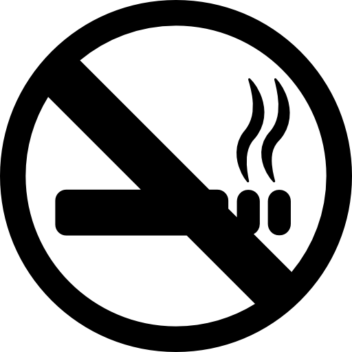 brak symbolu sygnału palenia Basic Rounded Filled ikona