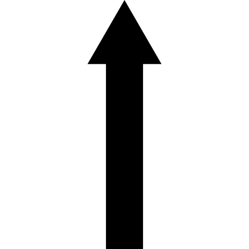 symbol strzałki na wprost  ikona