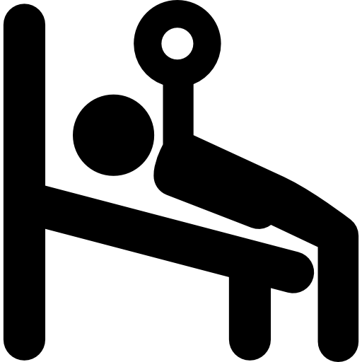 silueta de levantador de pesas Basic Rounded Filled icono