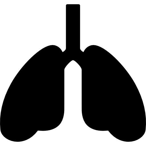 ossigenazione dei polmoni Basic Rounded Filled icona