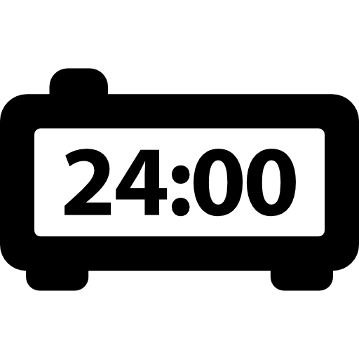 reloj rectangular digital  icono