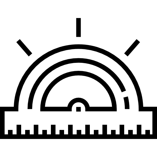 goniometro Detailed Straight Lineal icona