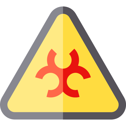 riesgo biológico Basic Straight Flat icono