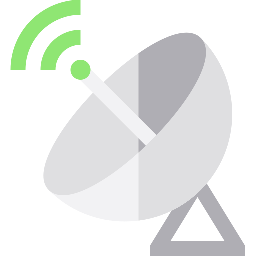 Satellite dish Basic Straight Flat icon