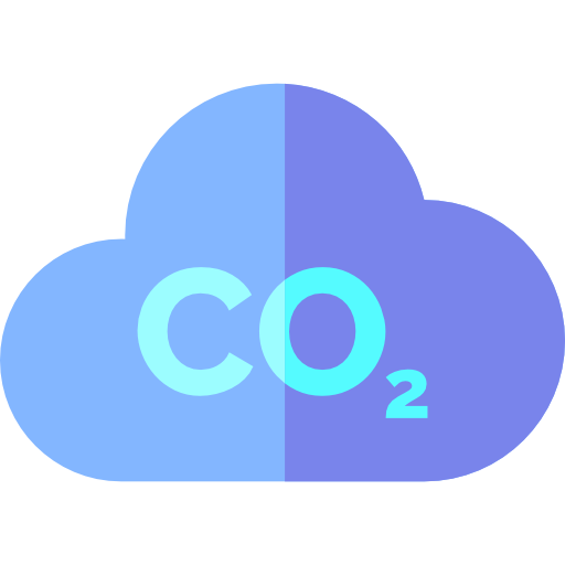 dióxido de carbono Basic Straight Flat icono