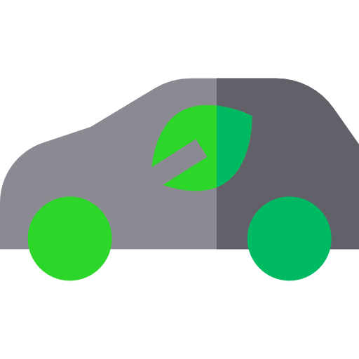 voiture écologique Basic Straight Flat Icône