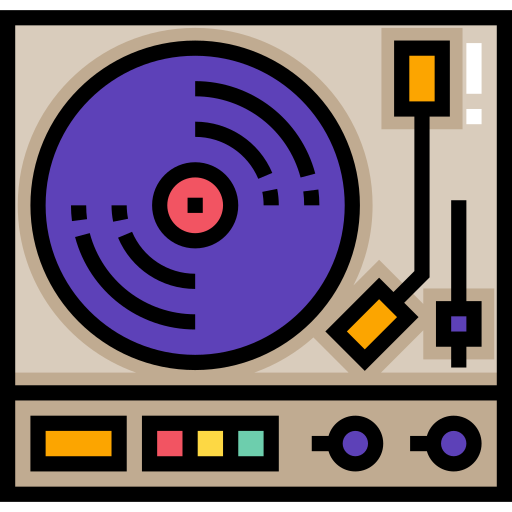 Turntable Detailed Straight Lineal color icon