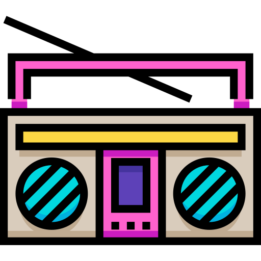 라디오 Detailed Straight Lineal color icon