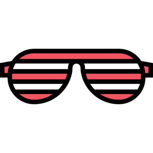 okulary Detailed Straight Lineal color ikona