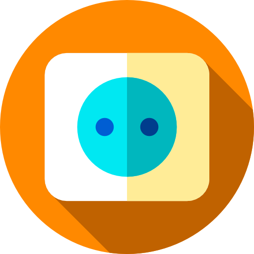 steckdose Flat Circular Flat icon