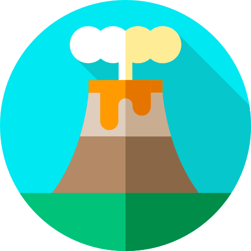 volcán Flat Circular Flat icono